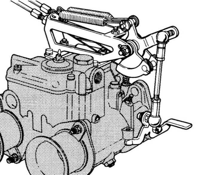 Weber LP1000 DCOE Carburettor Linkage Single Cable