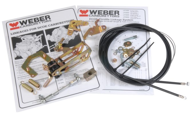 Weber LP2000 DCOE Carburettor Linkage Twin Cable